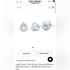 Helzberg 14K Diamond Stud Earrings